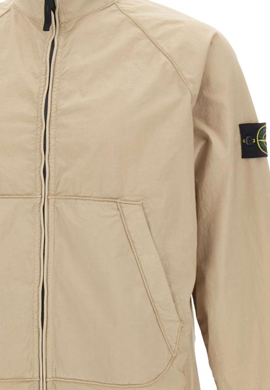 26SS 스톤 아일랜드 스트레치 코튼 텔라 파라슈트 오버사이즈핏 집업 트랙 자켓 6100044S0003 V009A Beige - STONE ISLAND