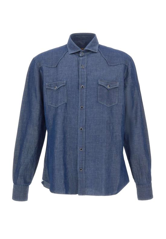 26SS 발바 데님 셔츠 WSU02P2054251U 0001 Blue