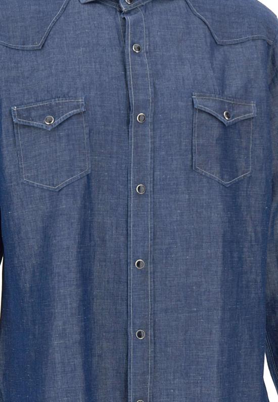 26SS 발바 데님 셔츠 WSU02P2054251U 0001 Blue - BARBA