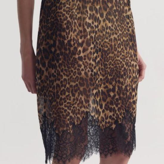  닐리로탄 미디 스커트 닐리 로탄 테아 레이스  빈티지 레오파드 - NILI LOTAN