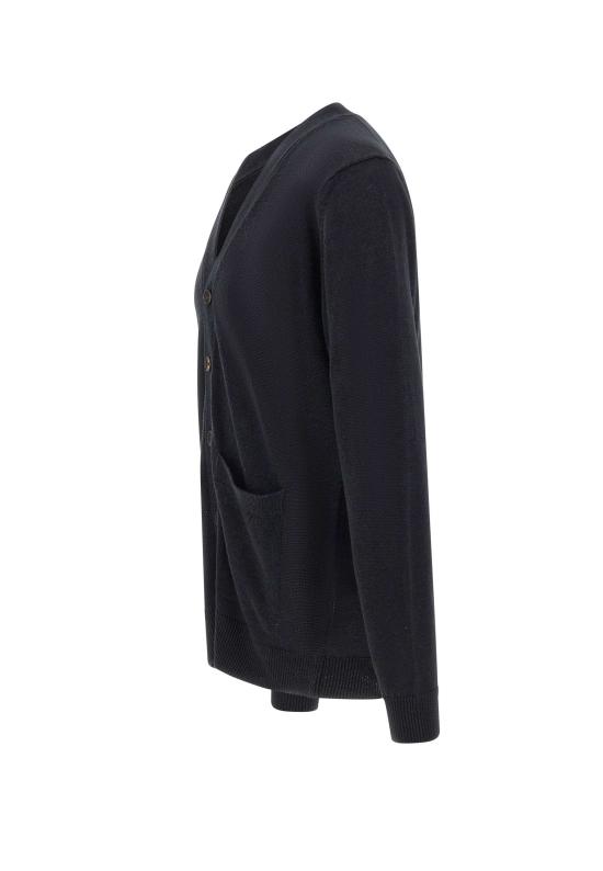 26SS 필리포 드 로렌티스 가디건 CB1MLT LC7R990 Black - FILIPPO DE LAURENTIIS