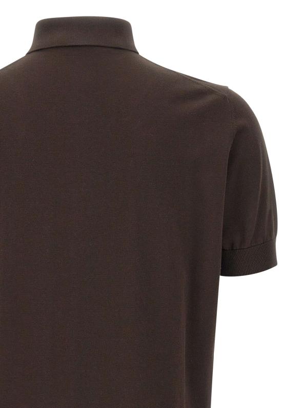 26SS 필리포 드 로렌티스 폴로 티셔츠 PL1MC CR14R190 Brown - FILIPPO DE LAURENTIIS