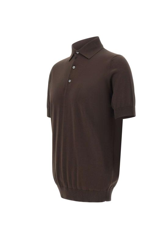 26SS 필리포 드 로렌티스 폴로 티셔츠 PL1MC CR14R190 Brown - FILIPPO DE LAURENTIIS