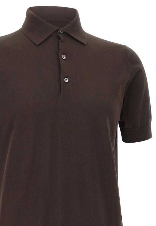 26SS 필리포 드 로렌티스 폴로 티셔츠 PL1MC CR14R190 Brown - FILIPPO DE LAURENTIIS