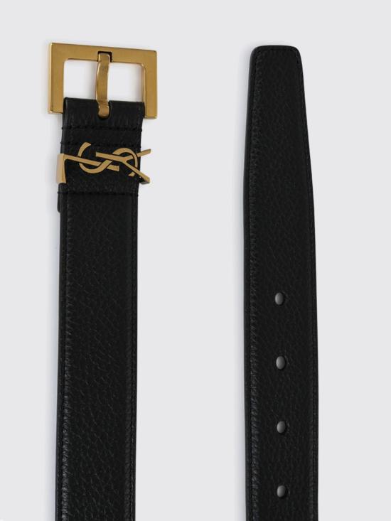 26SS 생로랑 모노그램 벨트 634440DTI0W 1000 Black - SAINT LAURENT