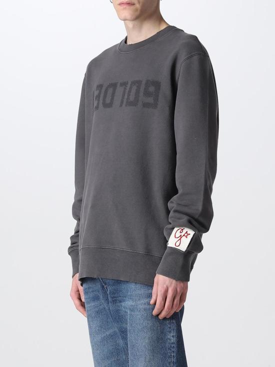 26SS 골든구스 골든 레터링 올리브 그린 스웨트셔츠 GMP01223P00064260318 Grey - GOLDEN GOOSE