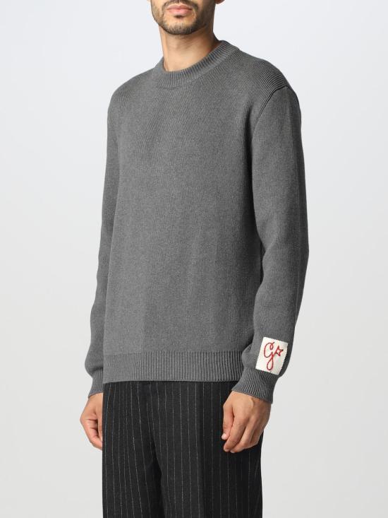 26SS 골든구스 로고 코튼 라운드넥 스웨터 GMP00841P00066260304 Grey - GOLDEN GOOSE
