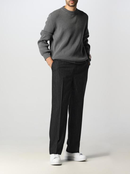 26SS 골든구스 로고 코튼 라운드넥 스웨터 GMP00841P00066260304 Grey - GOLDEN GOOSE