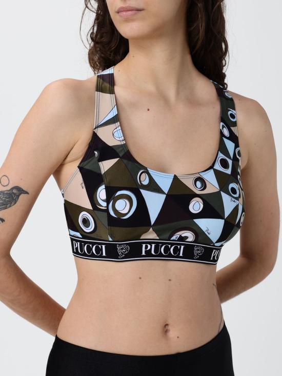 26SS 푸찌 트레이닝 티셔츠 6HTP576H865 P18 Kaki - PUCCI