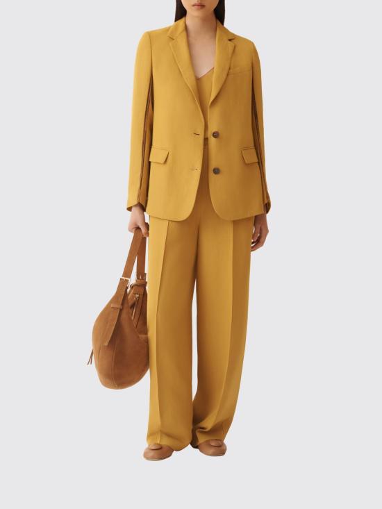 26SS 파비아나 필리피 플루이드 린넨·비스코스 오버사이즈 재킷 GCD276F218M148 6174 Mustard - FABIANA FILIPPI