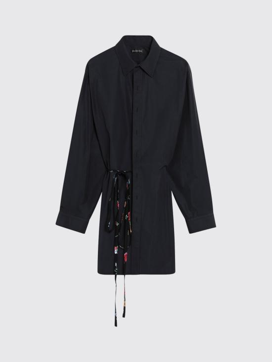 26SS 발렌시아가 롱 원피스 857337TTM12 1055 Black - BALENCIAGA