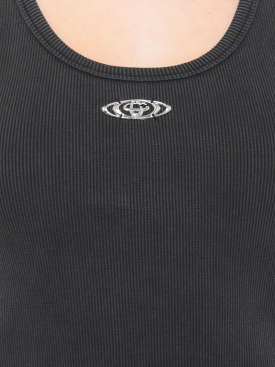 26SS 카사블랑카 탑 WSP26JTS039 01 Black - CASABLANCA