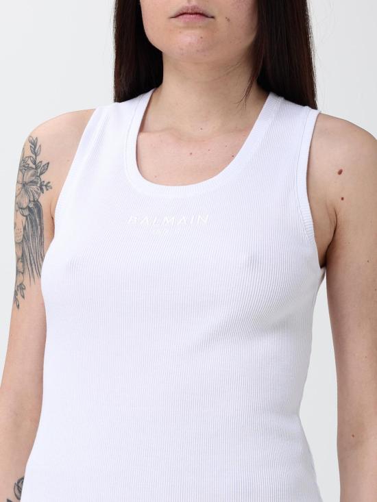 26SS 발망 민소매 티셔츠 GF0EB075BD10 GDI White - BALMAIN