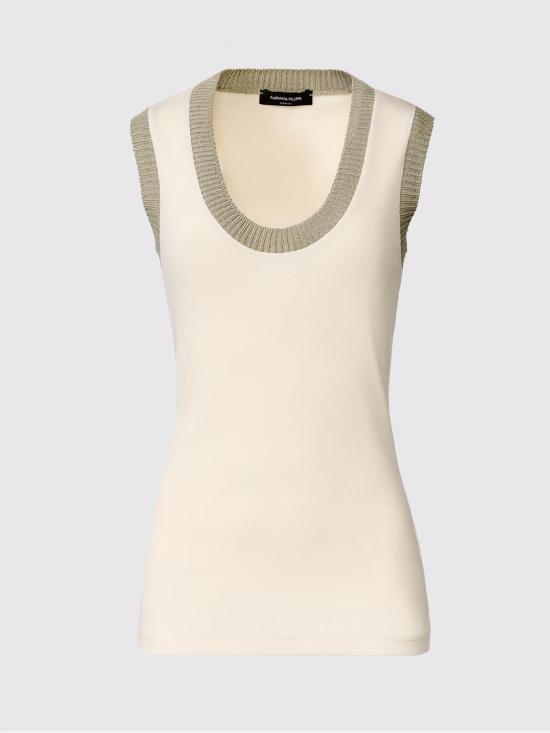 26SS 파비아나 필리피 민소매 티셔츠 JED276F582M224 VR3 Beige - FABIANA FILIPPI