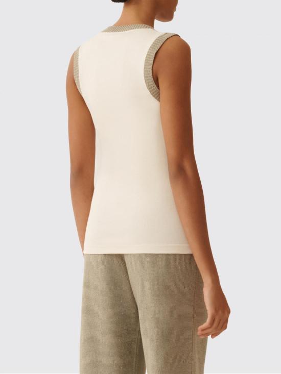 26SS 파비아나 필리피 민소매 티셔츠 JED276F582M224 VR3 Beige - FABIANA FILIPPI