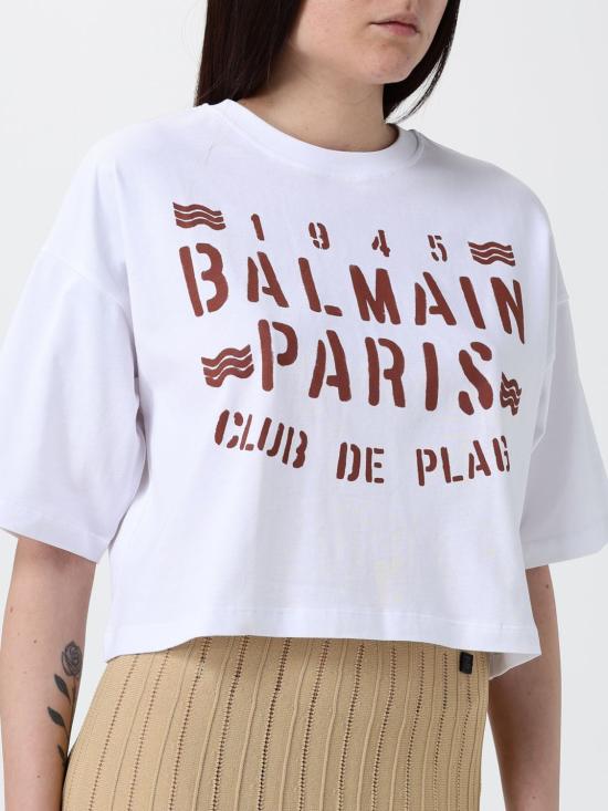 26SS 발망 반팔 티셔츠 GF0EE145BD55 GYA White - BALMAIN