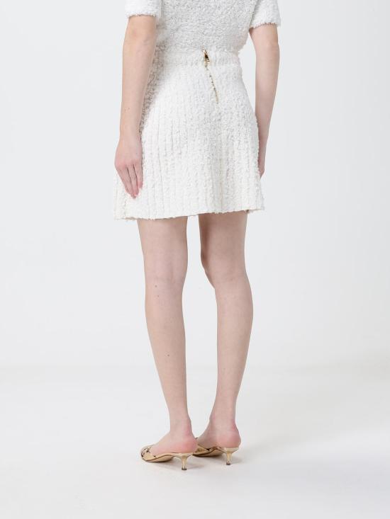 26SS 발망 미디 스커트 GF0LBB49KJ89 0KA White - BALMAIN