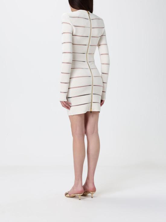 26SS 발망 숏 원피스 GF0R8955KJ84 GDK White - BALMAIN