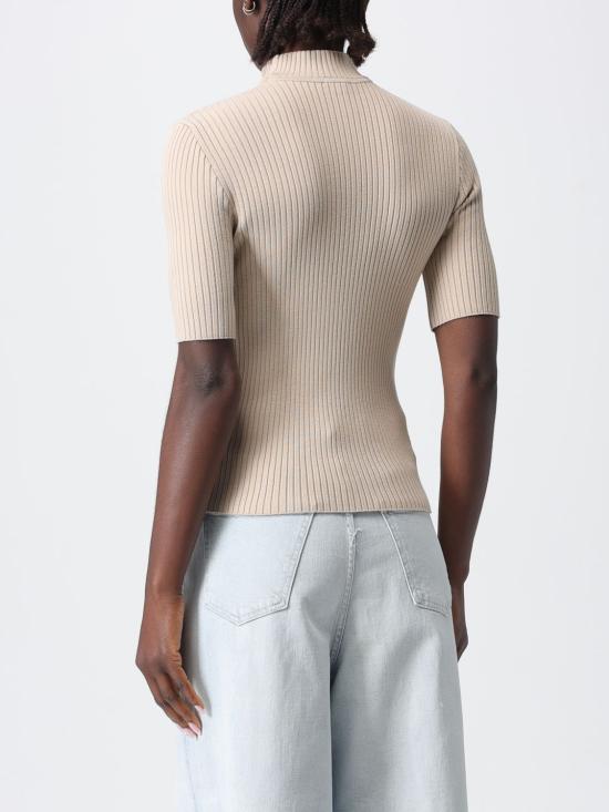 26SS 쿠레쥬 리에디션 니트 탑 숏슬리브 PERMPU026FI0001 1054 Hazel - COURREGES