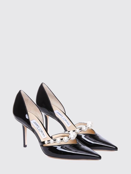 26SS 지미추 힐/펌프스 AURELIE85XKM BLACK WHITE Black - JIMMY CHOO