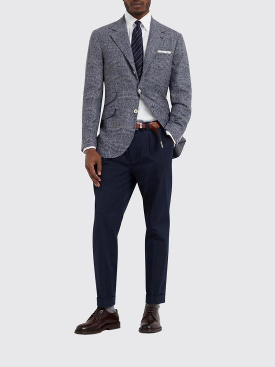 26SS 브루넬로 쿠치넬리 스트레이트 팬츠 M289LE1450 C2517 Blue - BRUNELLO CUCINELLI