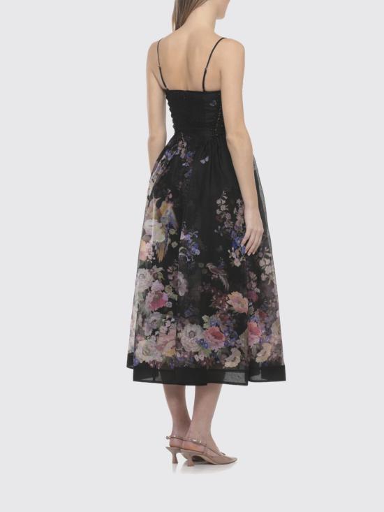 26SS 짐머만 롱 원피스 6347DS261 BLKMLFL Black - ZIMMERMANN