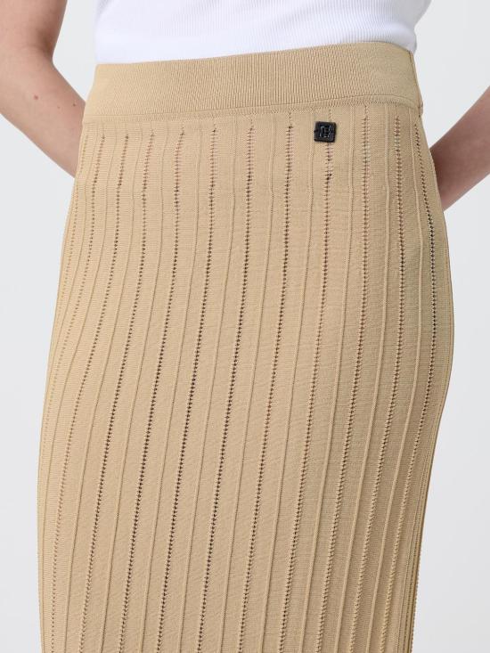 26SS 발망 롱 스커트 GF0LC233KJ63 1GQ Beige - BALMAIN