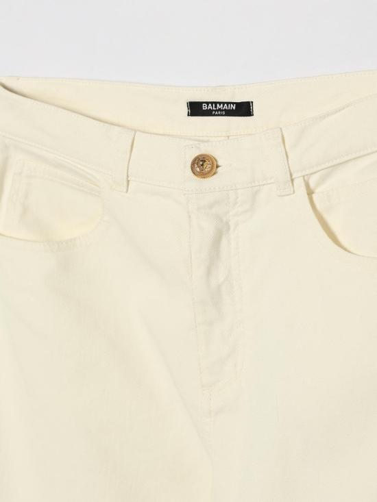 26SS [키즈] 발망 스트레이트 팬츠 BY6Q30Z3702 100 White - BALMAIN