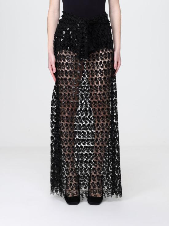 26SS H 꾸뛰르 롱 스커트 HG10554648 NERO Black