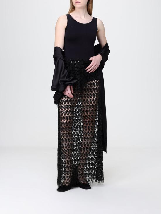 26SS H 꾸뛰르 롱 스커트 HG10554648 NERO Black - H COUTURE