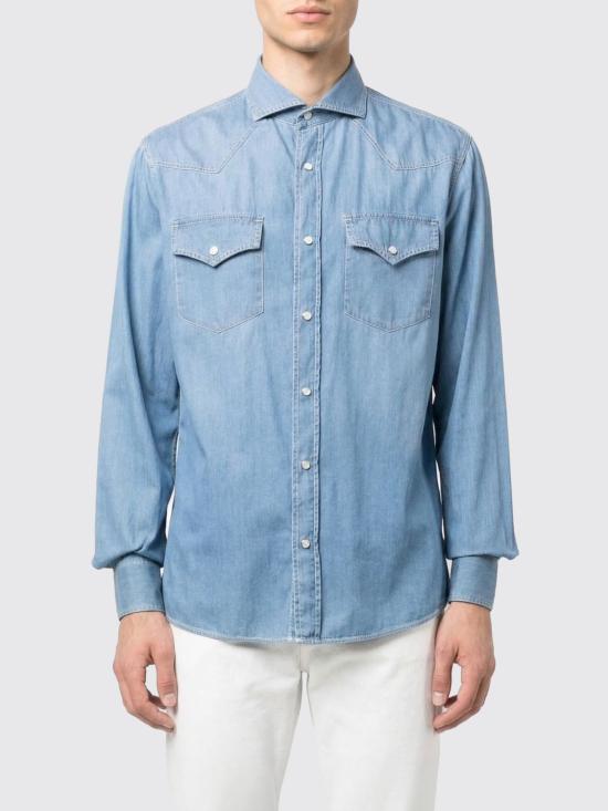 26SS 브루넬로 쿠치넬리 데님 셔츠 MR6834008 CBT30 Blue