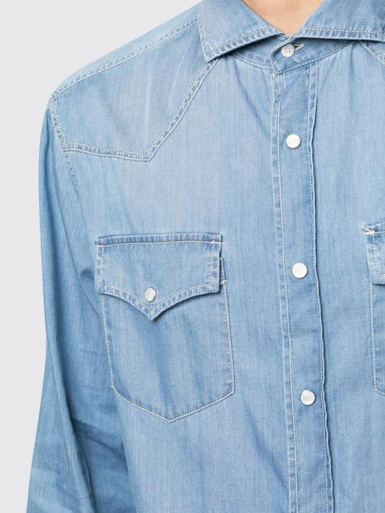 26SS 브루넬로 쿠치넬리 데님 셔츠 MR6834008 CBT30 Blue - BRUNELLO CUCINELLI