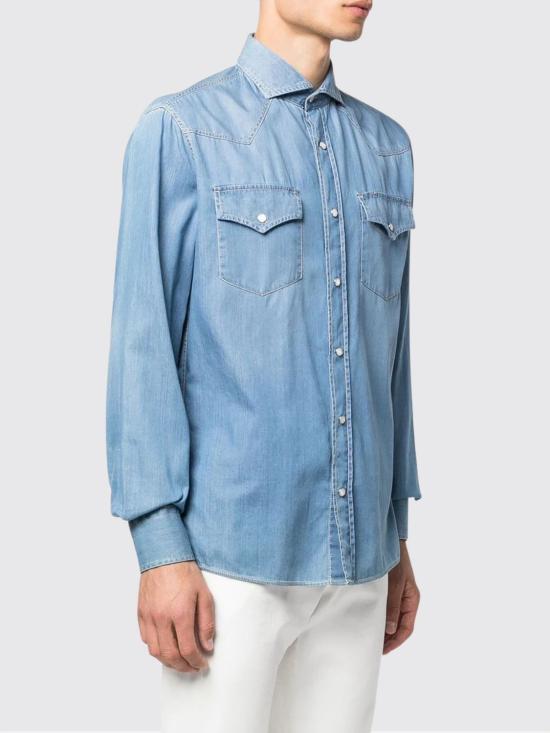 26SS 브루넬로 쿠치넬리 데님 셔츠 MR6834008 CBT30 Blue - BRUNELLO CUCINELLI