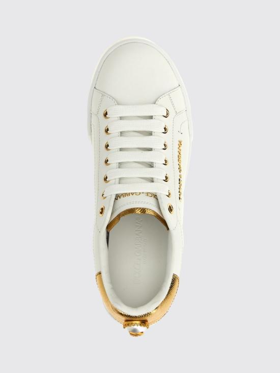 26SS 돌체앤가바나 카프스킨 나파 포르토피노 스니커즈 CK2329AN298 8B996 Gold - DOLCE & GABBANA