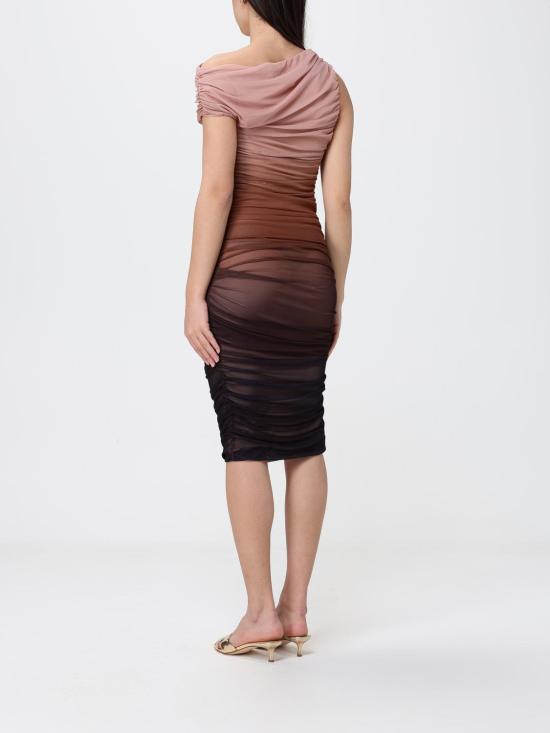 26SS 엘리자베타프랜치 미디 원피스 AB93162E2 644 Brown - ELISABETTA FRANCHI