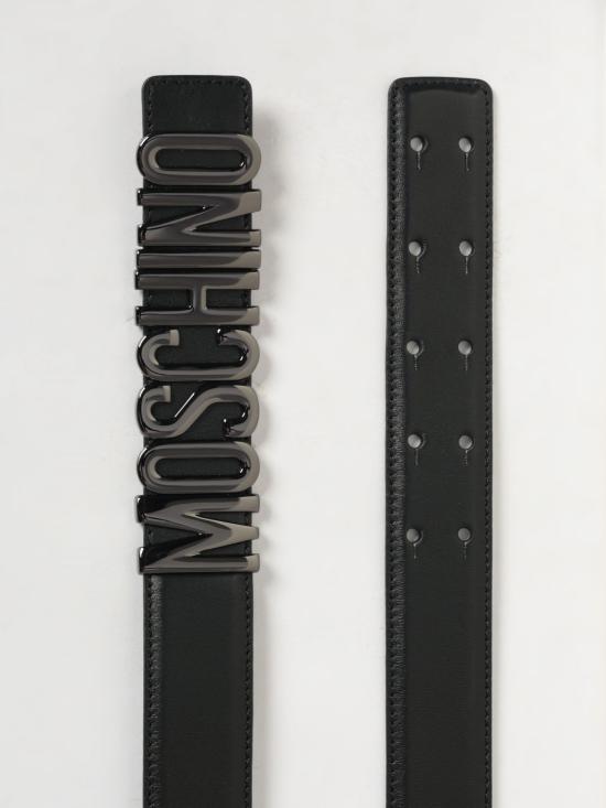 26SS 모스키노 가죽 벨트 80128001 4555 Black - MOSCHINO