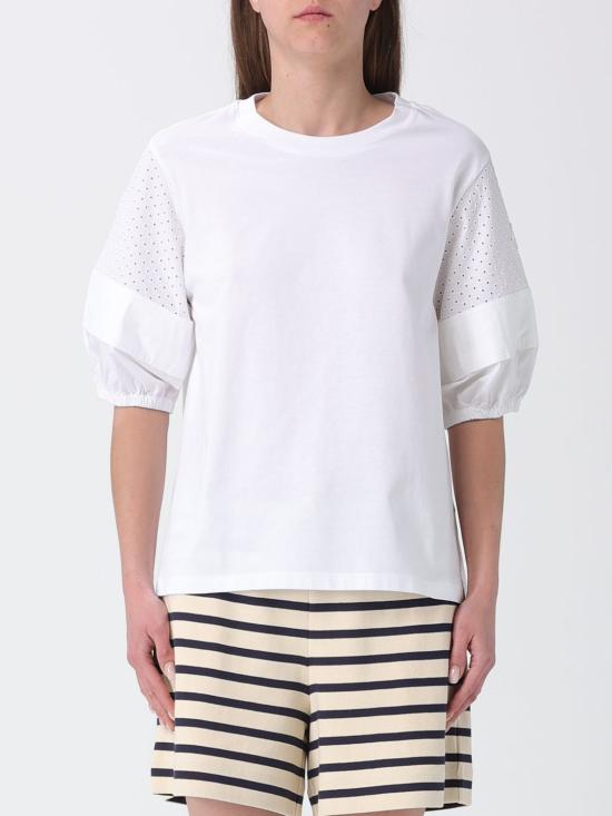 26SS 몽클레어 반팔 티셔츠 L10938C0004589AUO 001 White