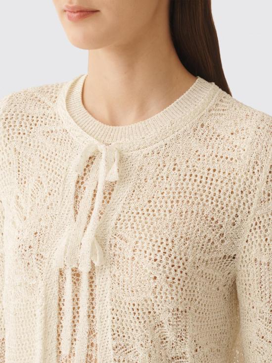 26SS 파비아나 필리피 스웨터 MAD276F509D864 0150 White - FABIANA FILIPPI