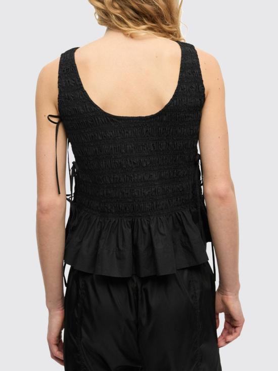 26SS 가니 민소매 티셔츠 W0565 099 Black - GANNI