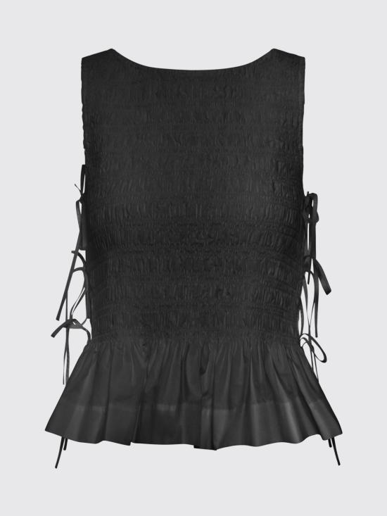 26SS 가니 민소매 티셔츠 W0565 099 Black - GANNI