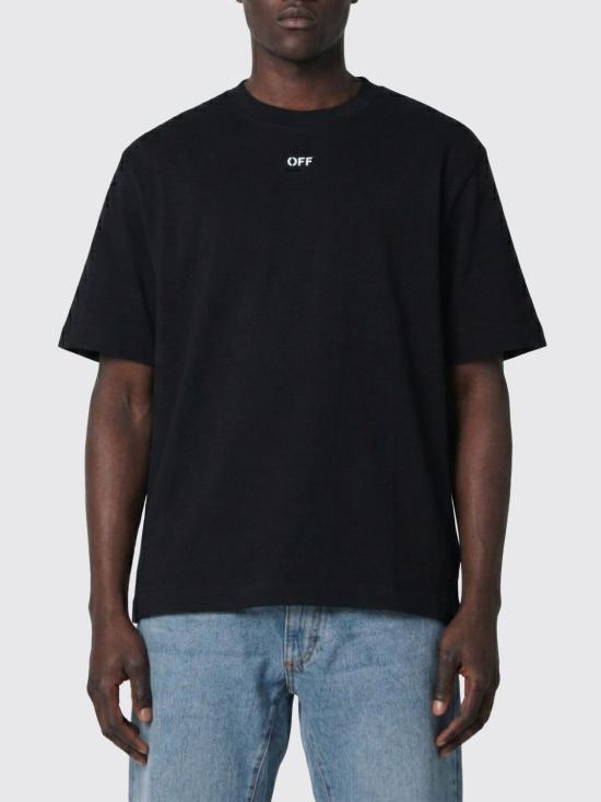 26SS 오프화이트 반팔 티셔츠 OMAA120S26JER004 0001 Black