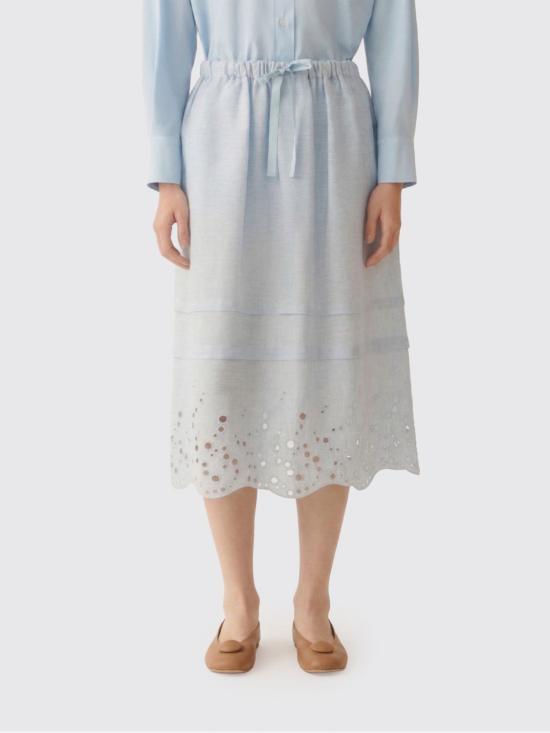 26SS 파비아나 필리피 미디 스커트 GND276F848M178 5156 Gnawed Blue