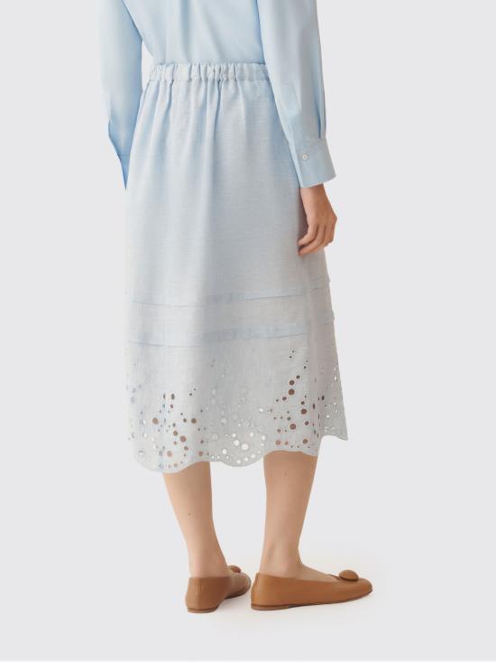 26SS 파비아나 필리피 미디 스커트 GND276F848M178 5156 Gnawed Blue - FABIANA FILIPPI