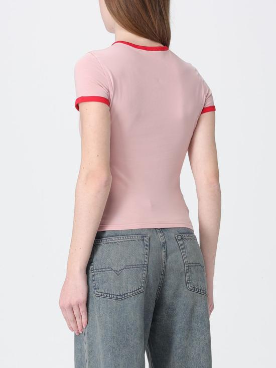 26SS 디젤 T-UNCUTIES 피그 프린트 슬림 티셔츠 A219190QHHA 33L Pink - DIESEL
