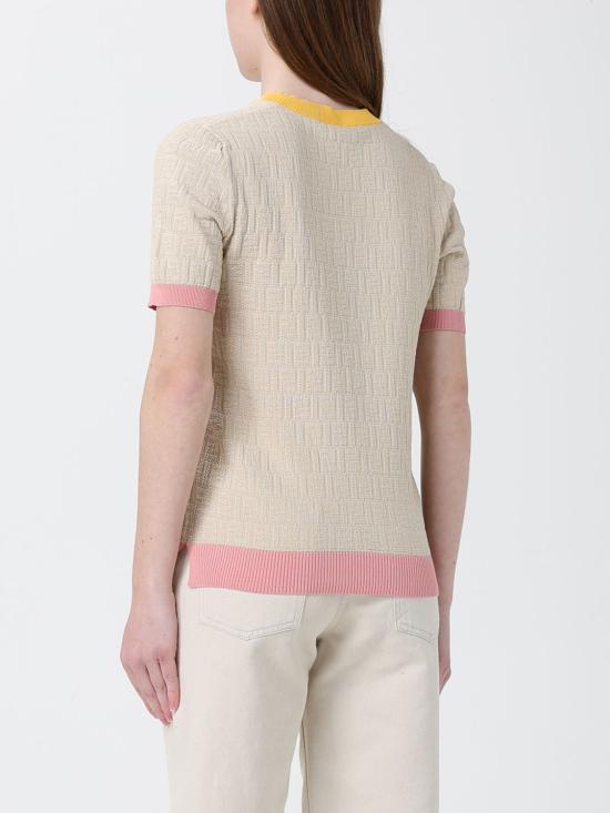 26SS 펜디 코튼 실크 스웨터 FZXE94AW4S F0WC4 Beige - FENDI