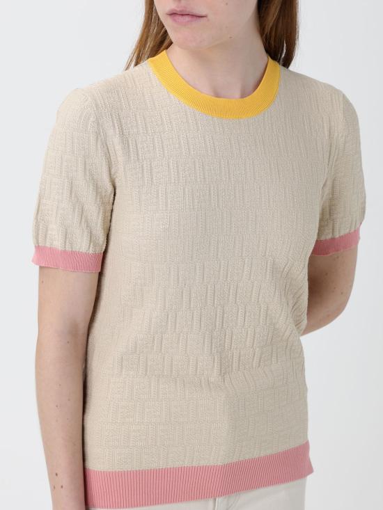 26SS 펜디 코튼 실크 스웨터 FZXE94AW4S F0WC4 Beige - FENDI