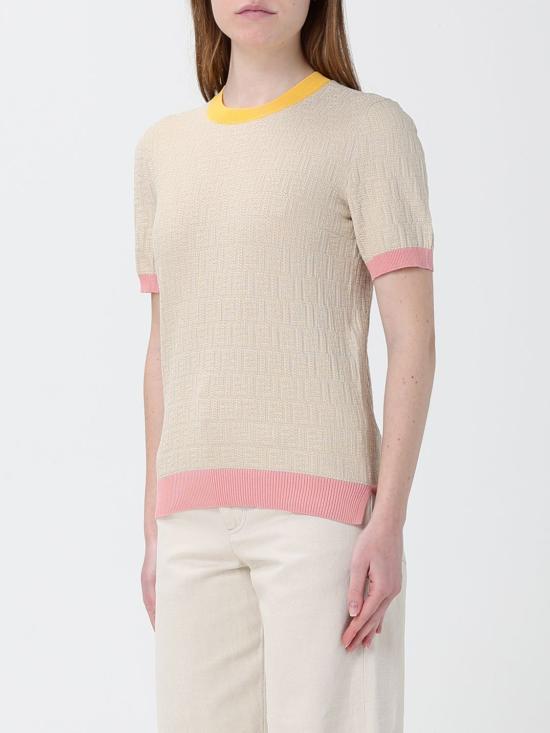 26SS 펜디 코튼 실크 스웨터 FZXE94AW4S F0WC4 Beige - FENDI