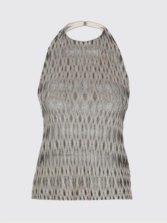 26SS 미소니 민소매 티셔츠 DS26SK01BR014V S91RO Beige - MISSONI