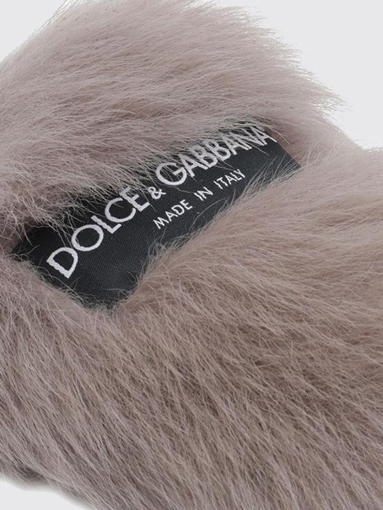 26SS 돌체앤가바나 시어링 스웨이드 슬리퍼 CI0224A9Y93 8H710 Grey - DOLCE & GABBANA