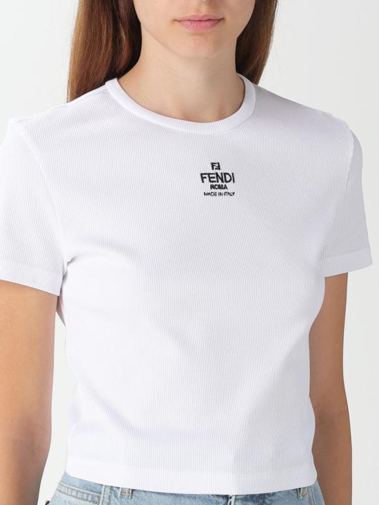 26SS 펜디 코튼 티셔츠 FS8110ANQM F0ZNM White - FENDI